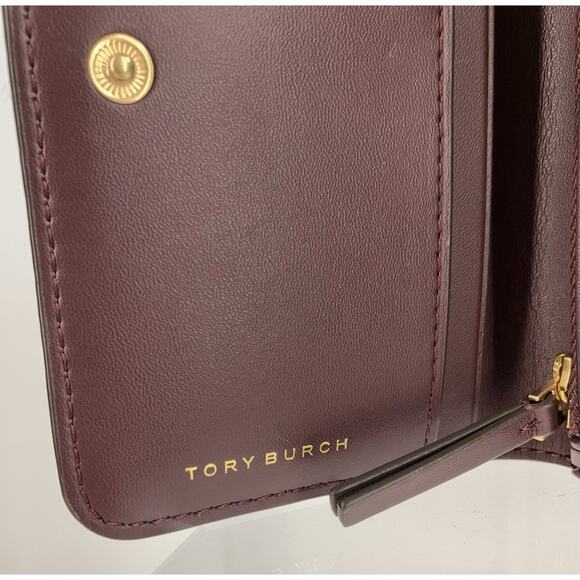 Tory Burch Willa Medium Wallet Claret - Picture 10 of 15